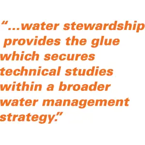 “…water stewardship provides the glue which places technical studies within a broader water management strategy.”